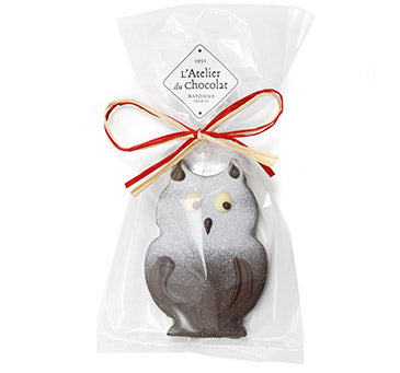 Sparkling praline owl dark chocolate · Easter chocolates