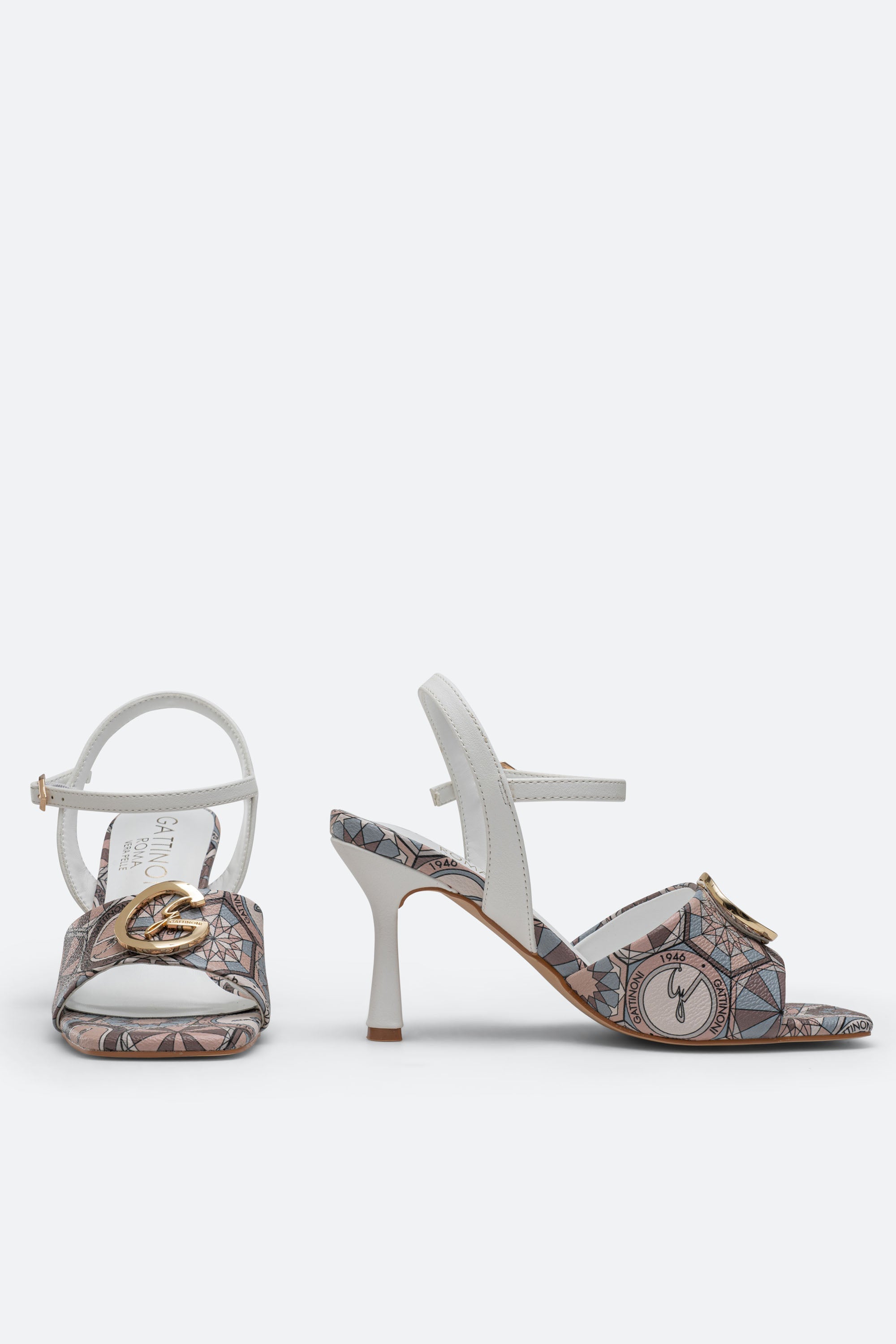 Monroe Sandal in Chalk and Teodosia Powder Details