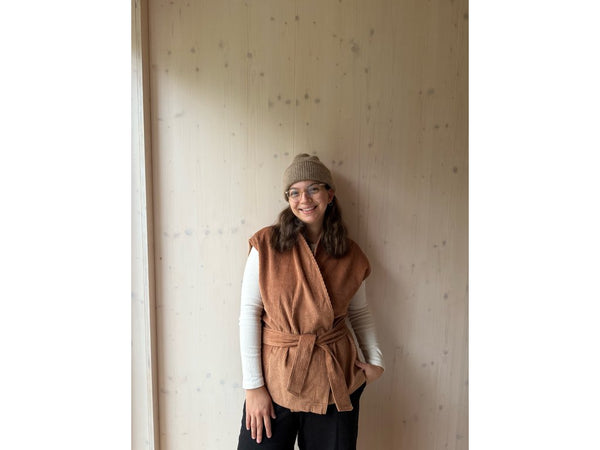 Corduroy Vest Camel