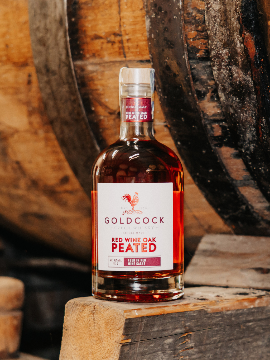 GOLDCOCK Peated Red Wine Oak Cask Finish 45% 0.7l