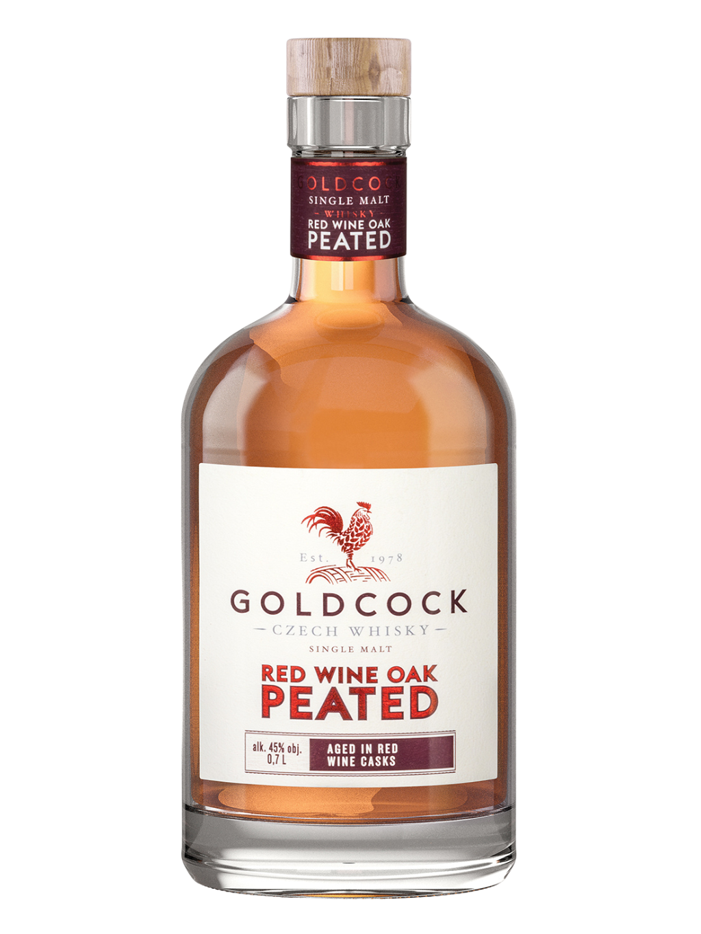 GOLDCOCK Peated Red Wine Oak Cask Finish 45% 0.7l