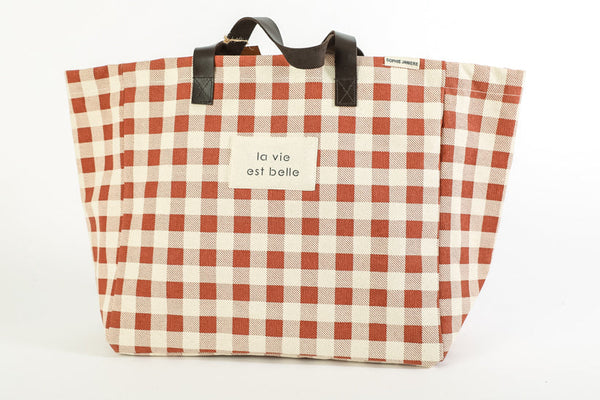 Talensac Vichy Bag Life is Beautiful
