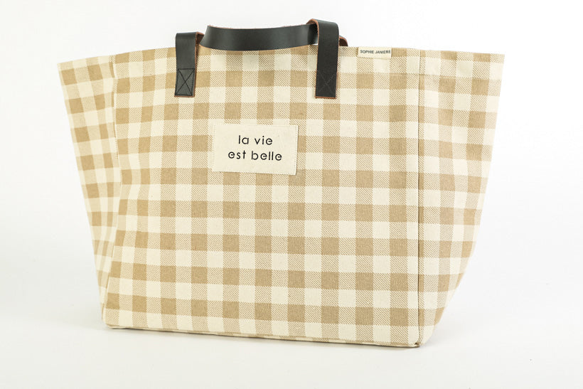 Talensac Vichy Bag Life is Beautiful