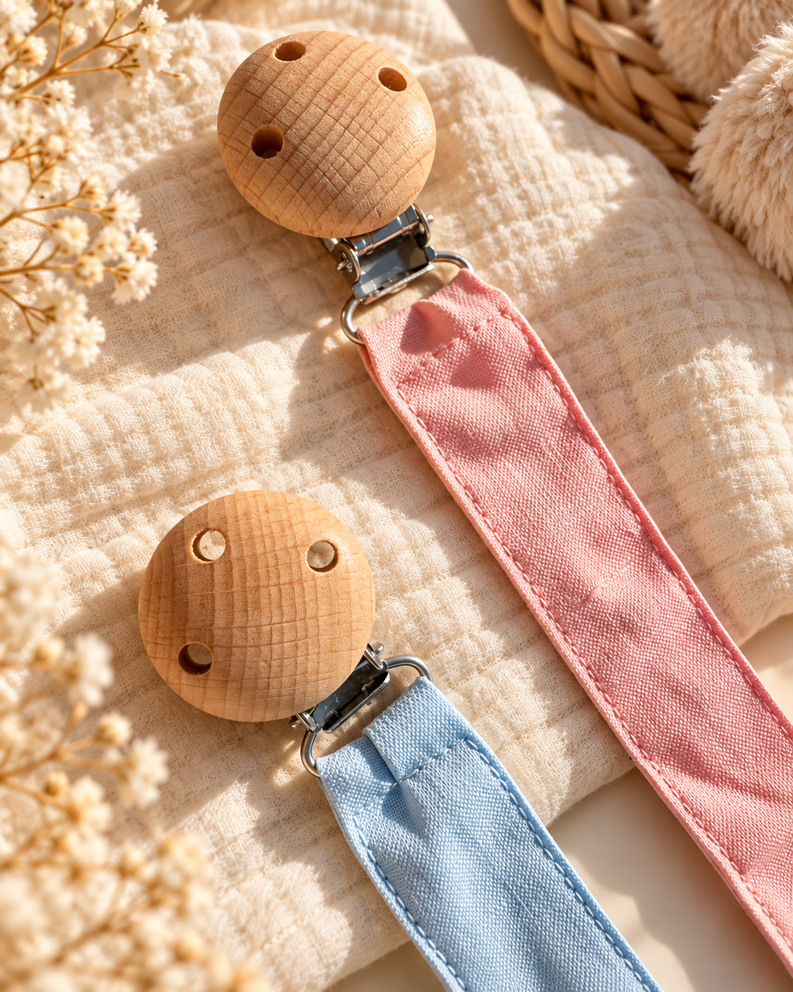 Cotton Pacifier Clip
