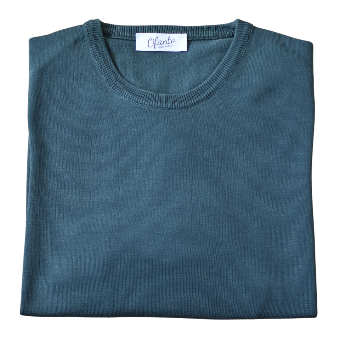 The Italian Pullover - Petrol Green