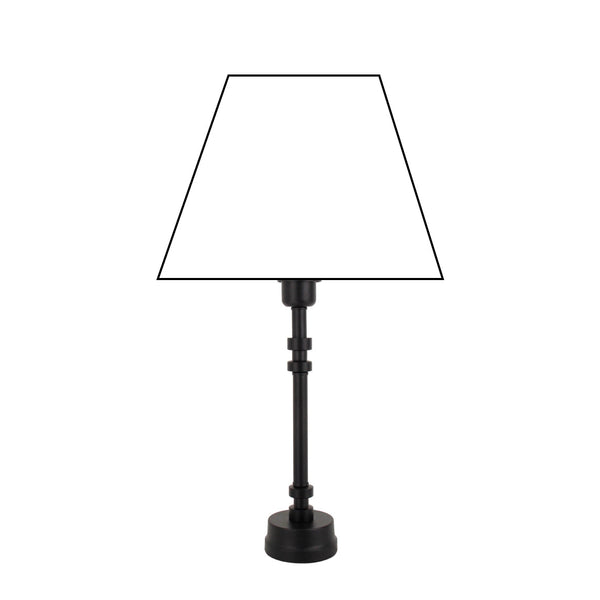 Moderner Lampenfuß aus schwarzem Metall – elegante Basis für Tischlampen.