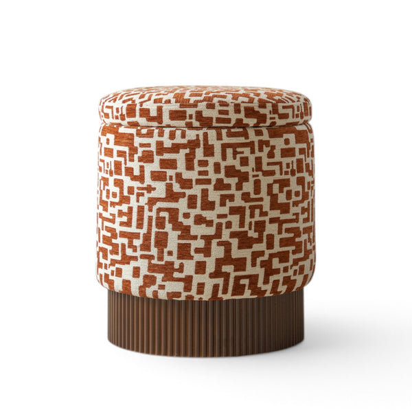 Indore Home - Saar - Pouf - Ottoman - Brown - Beige