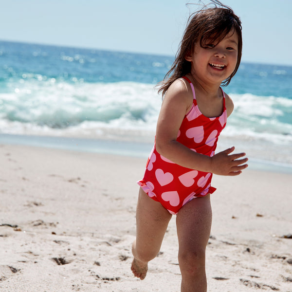 Hearts | Girls' UV Swimsuit
