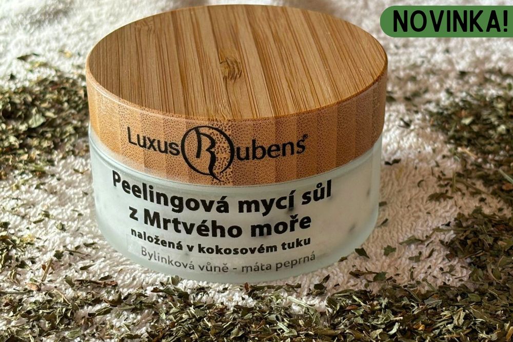 Peelingová mycí sůl do koupele - MÁTA PEPRNÁ