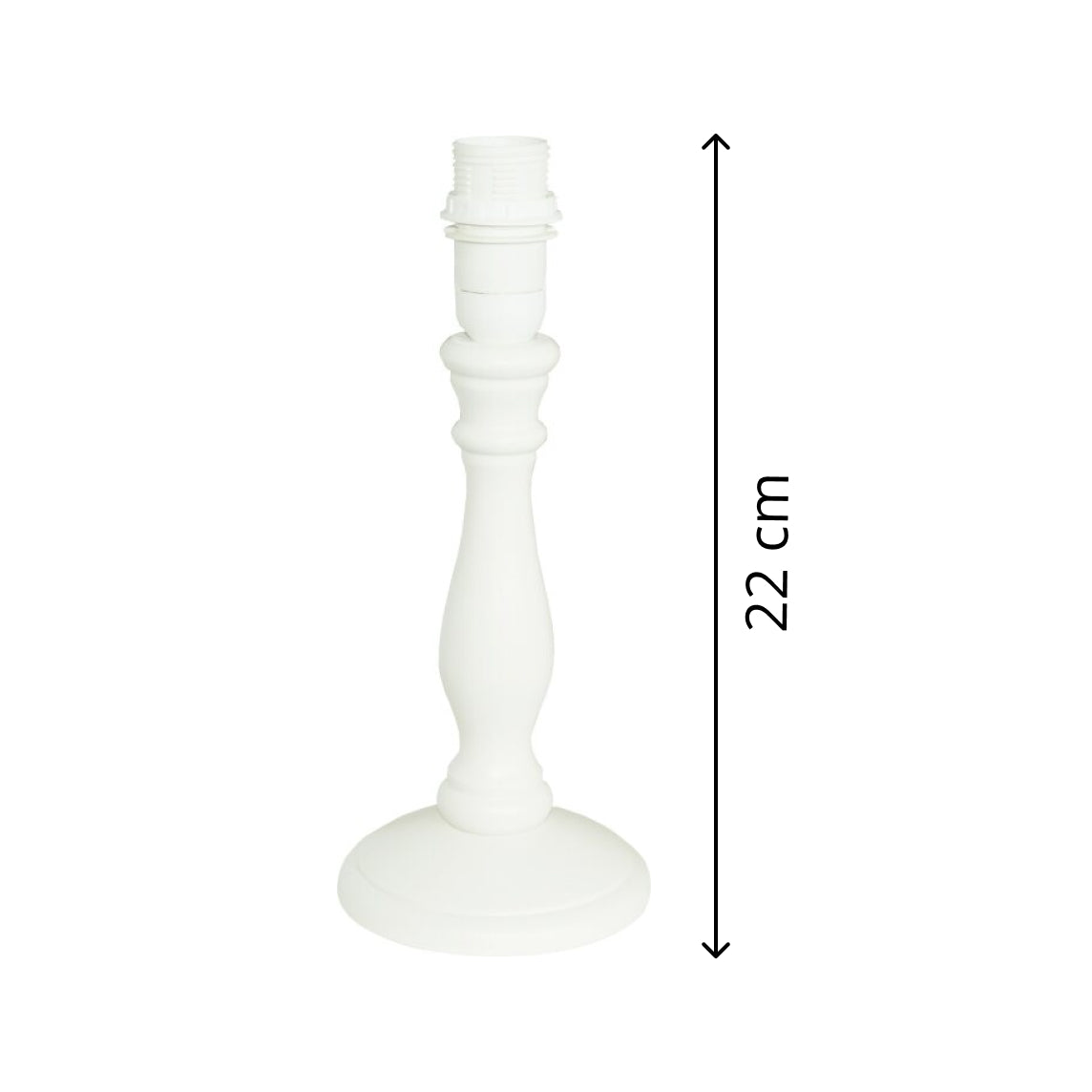 Diverse Holz Lampenvoet Tina – Stijlvolle Natuurlijke uitstraling in Wit (22 cm E14 / 28 cm E27)