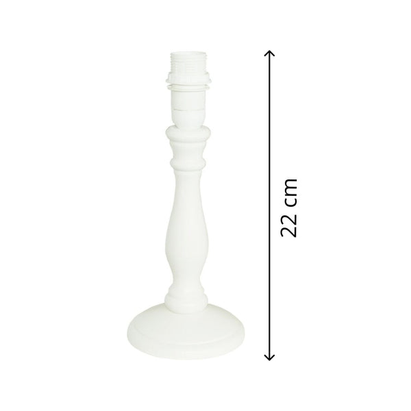Diverse Holz Lampenvoet Tina – Stijlvolle Natuurlijke uitstraling in Wit (22 cm E14 / 28 cm E27)