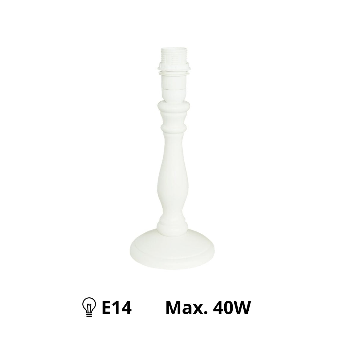 Diverse Holz Lampenvoet Tina – Stijlvolle Natuurlijke uitstraling in Wit (22 cm E14 / 28 cm E27)