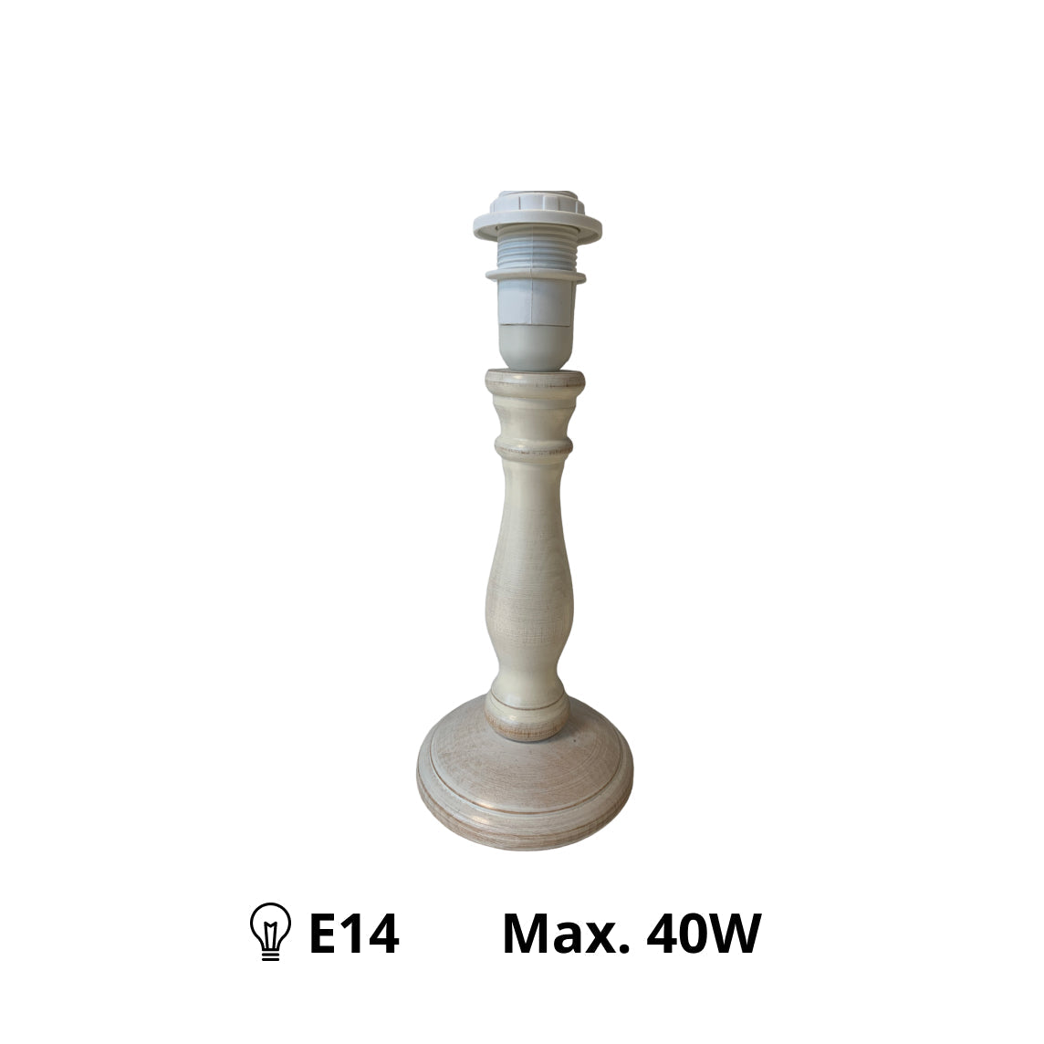 Various Lamp Base Tina - Cream - E14 - 22 or 28 cm - Timeless & Elegant by Various
