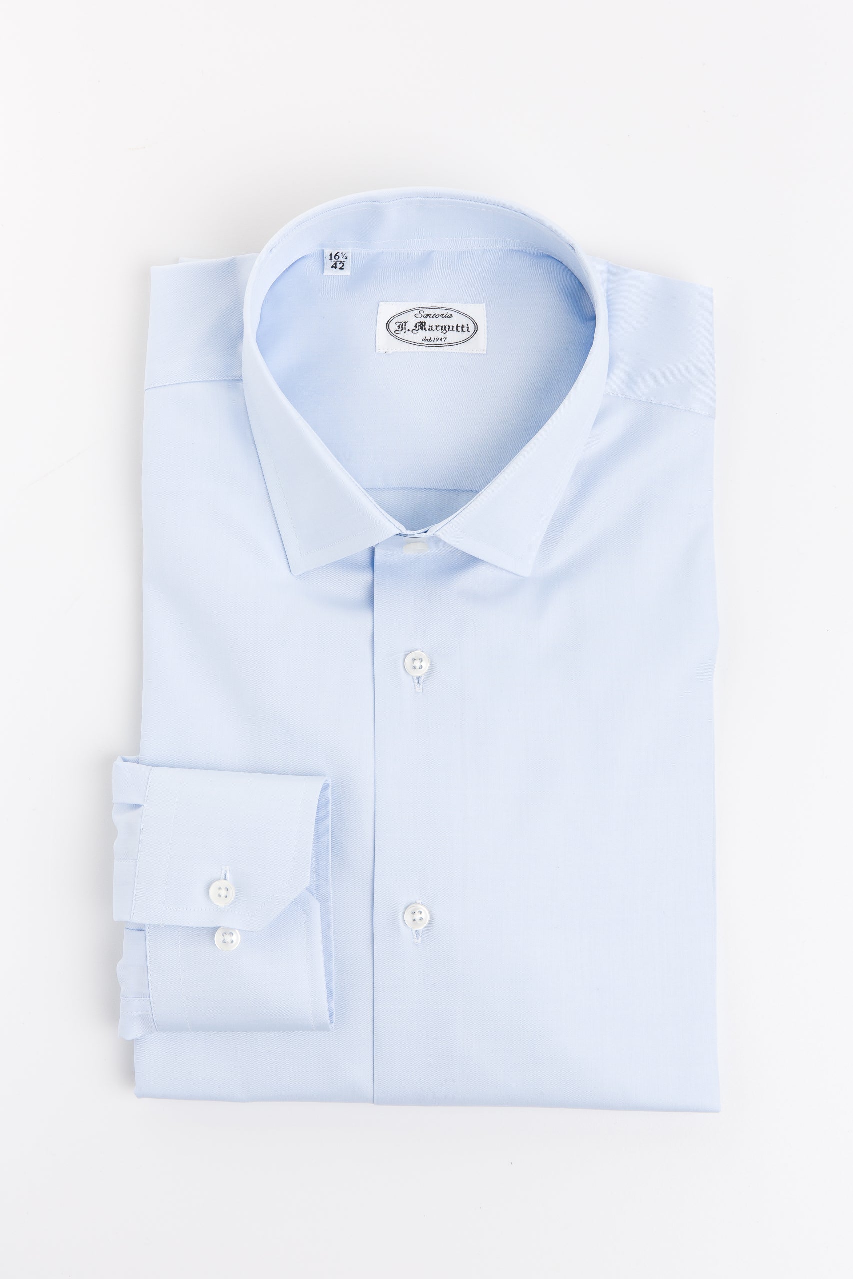 Light Blue Twill Shirt Thomas Mason