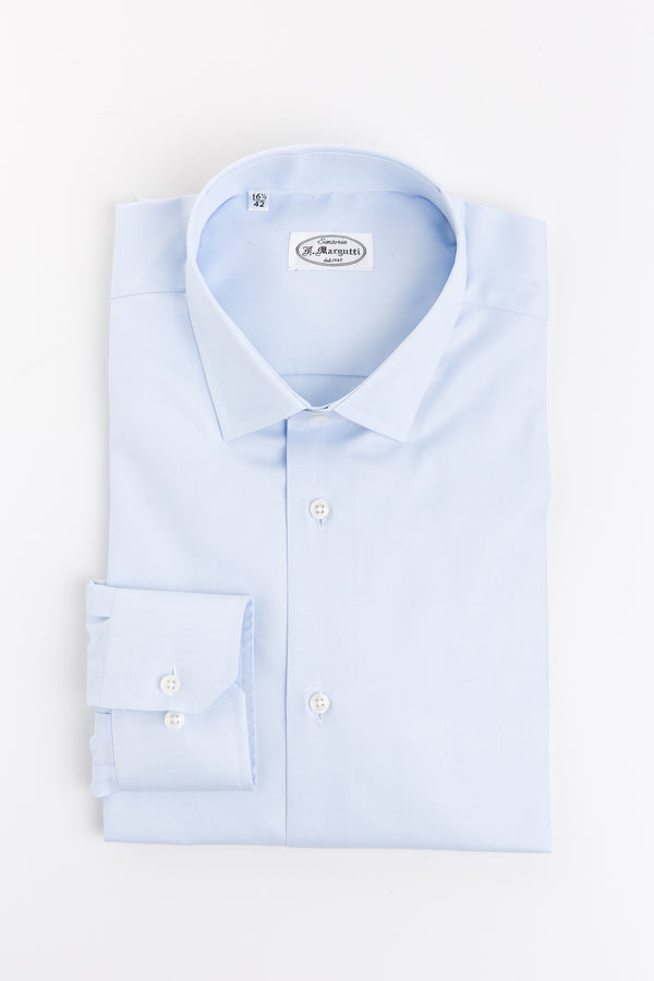 Light Blue Twill Shirt Thomas Mason