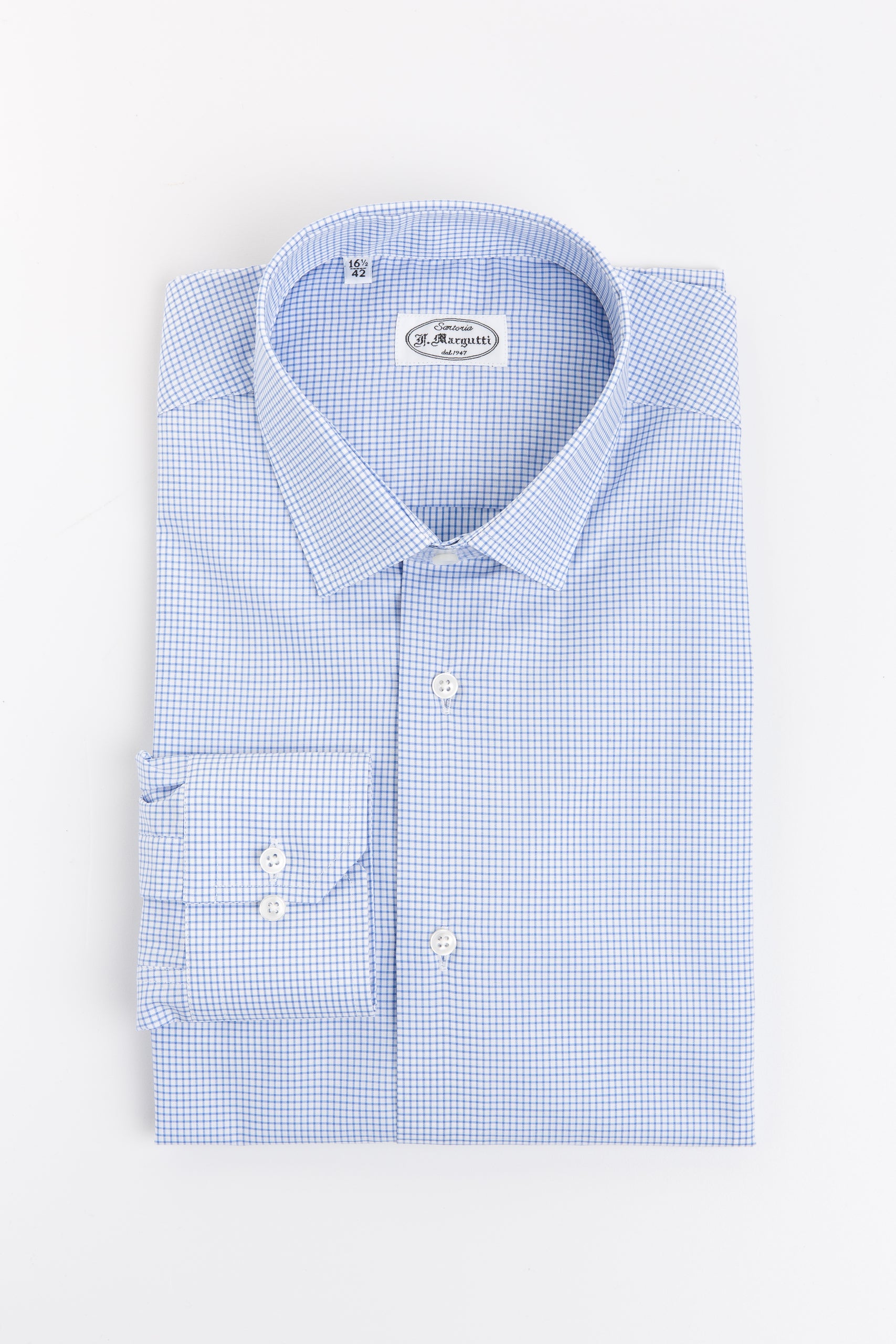 Thomas Mason Check Shirt in Pure Cotton
