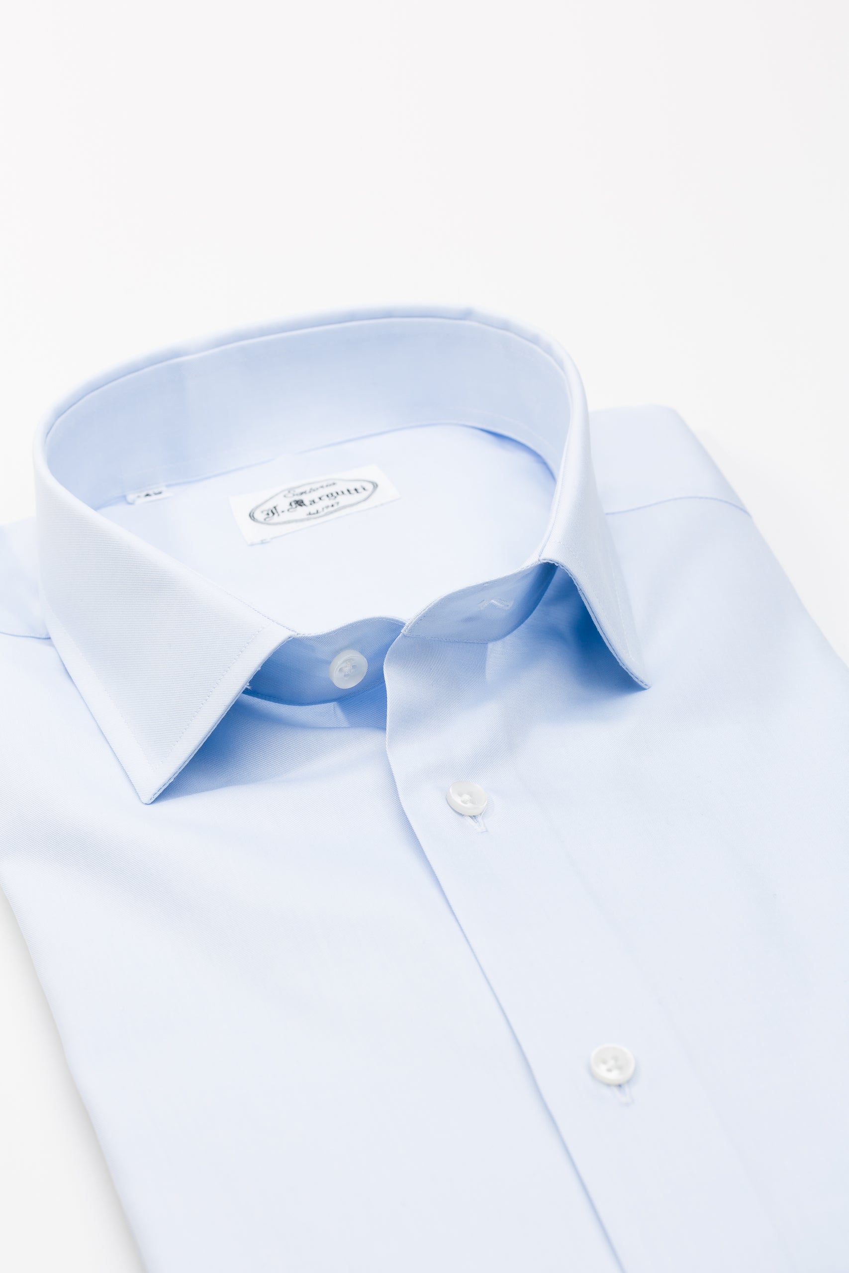 Light Blue Twill Shirt Thomas Mason