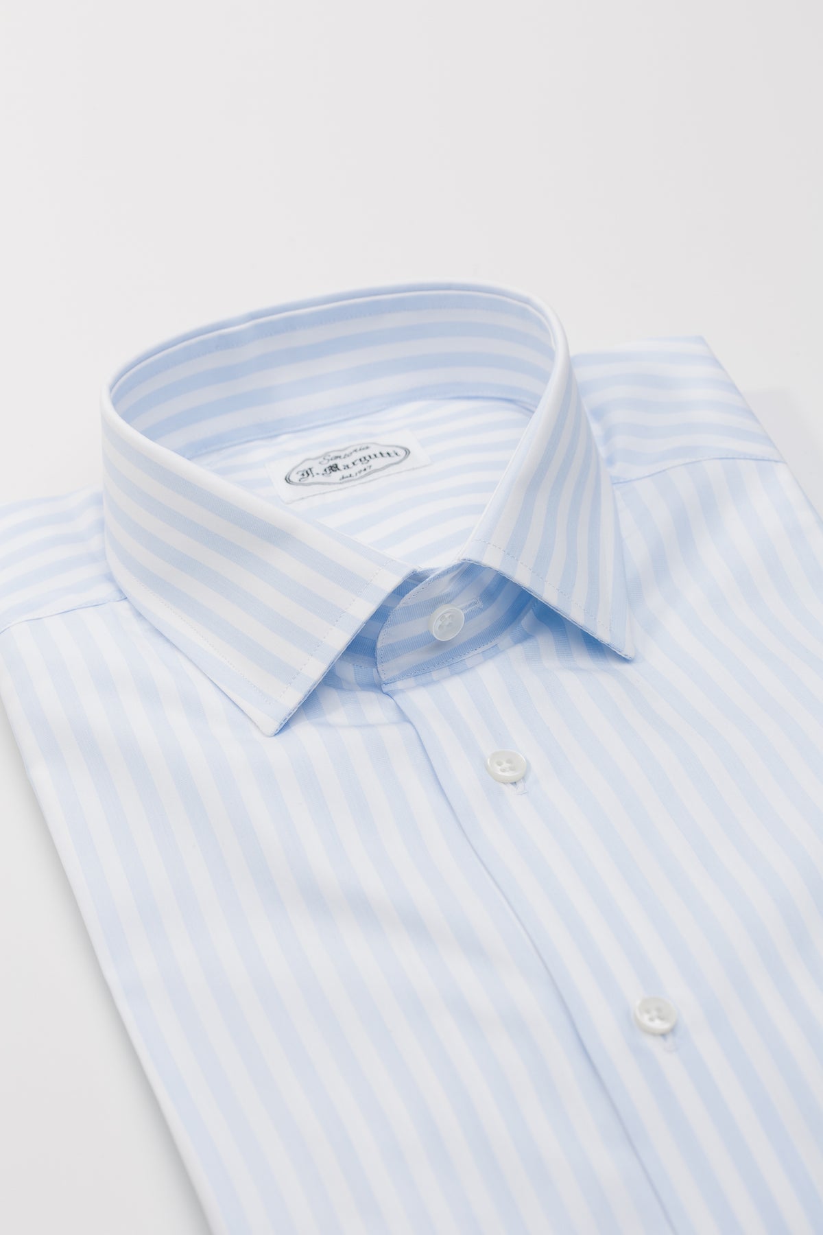 Camicia righe celesti Thomas Mason
