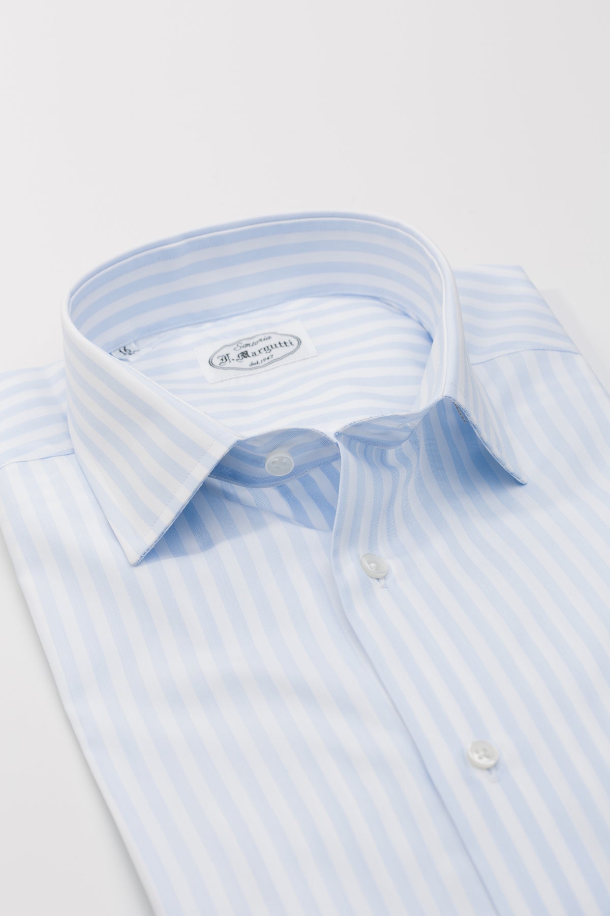 Camicia righe celesti Thomas Mason