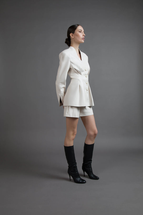 GIACCA COUTURE IN ECOPELLE CON BOTTONI