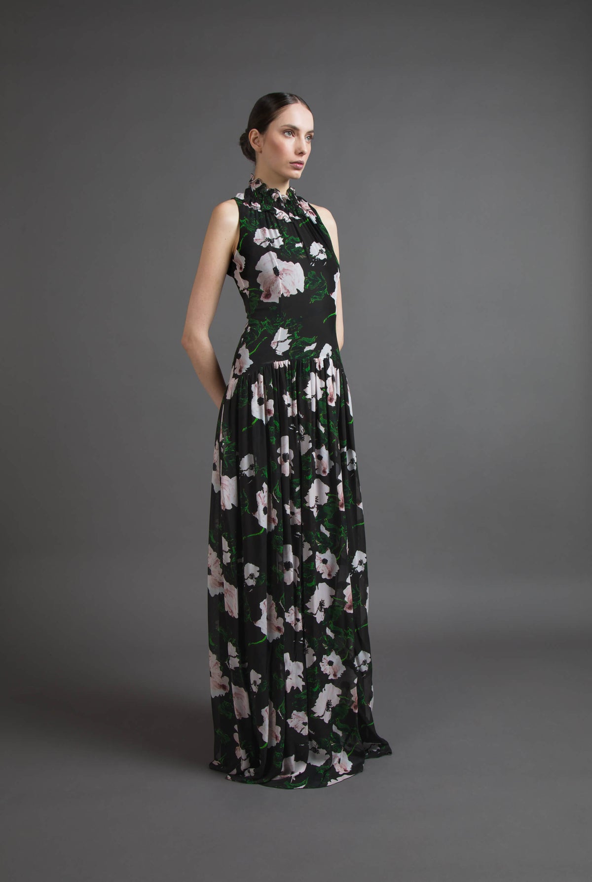 LONG DRESS WITH FLORAL PRINT