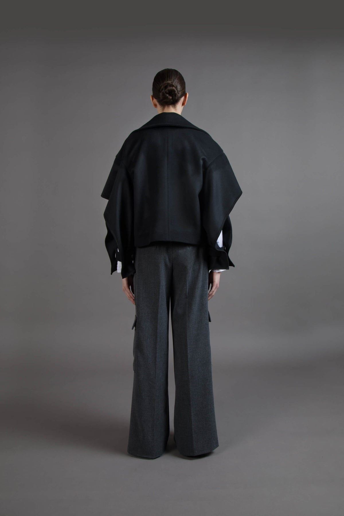 BLACK WOOL COAT