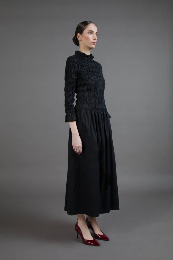 ABITO MIDI PUNTO SMOCK