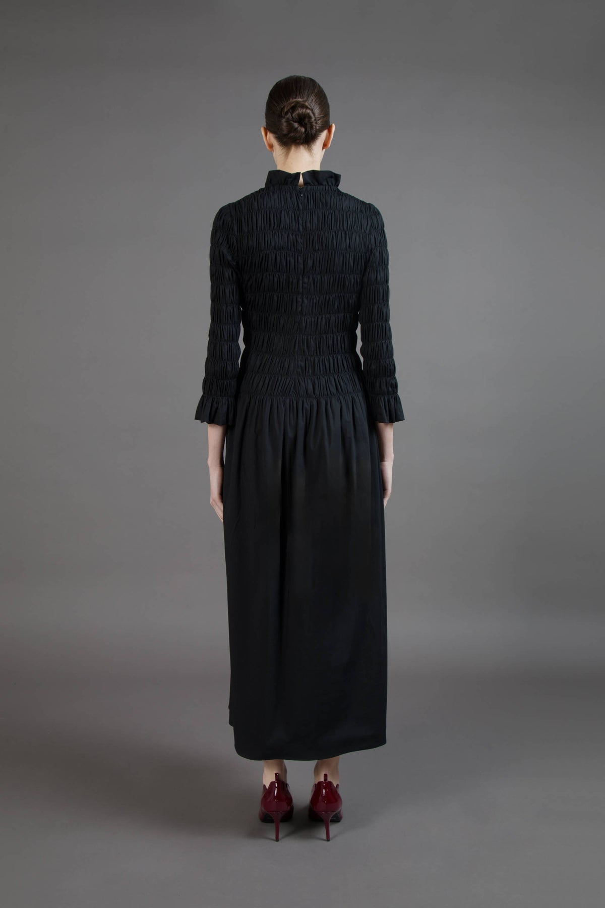 ABITO MIDI PUNTO SMOCK