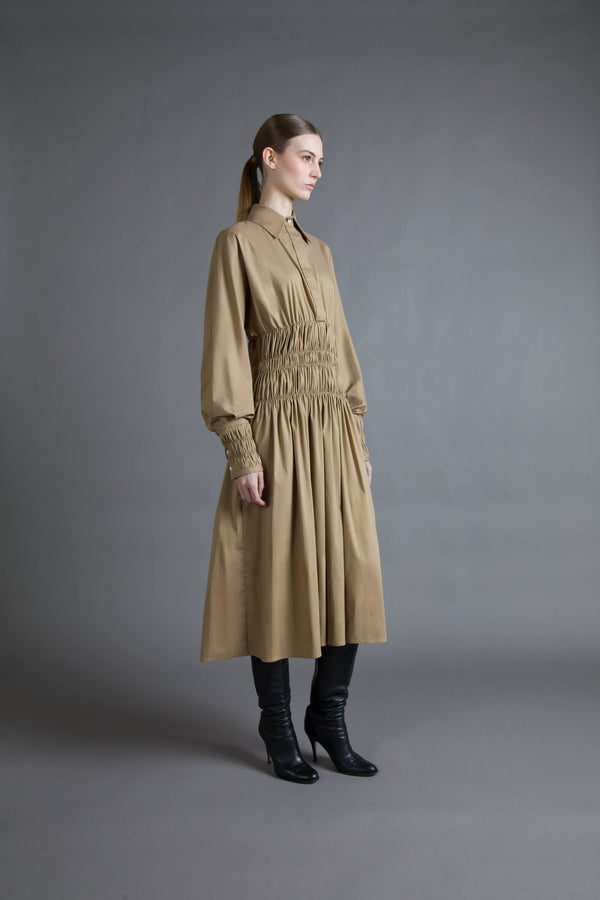 MIDI SMOCK DRESS
