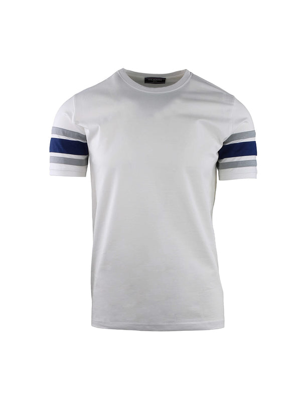 T-SHIRT IN COTONE MERCERIZZATO CON CONTRASTI