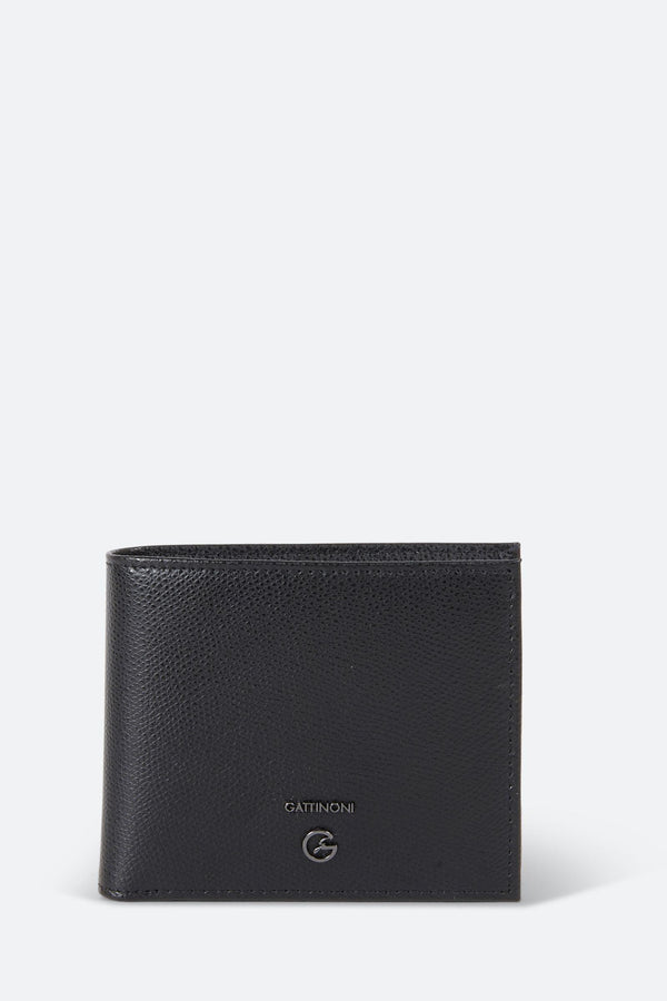 Black leather men's wallet