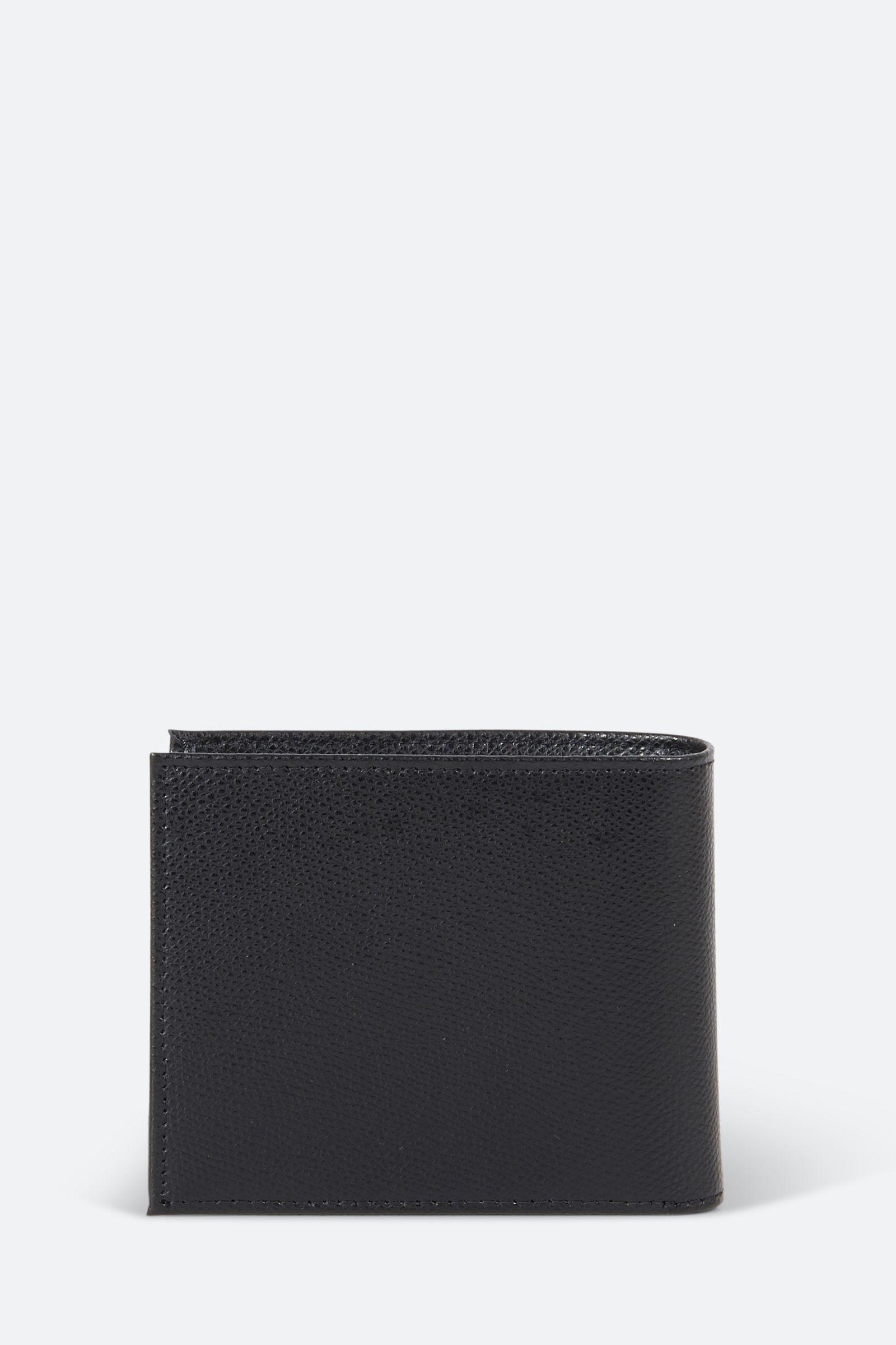 Black leather men's wallet