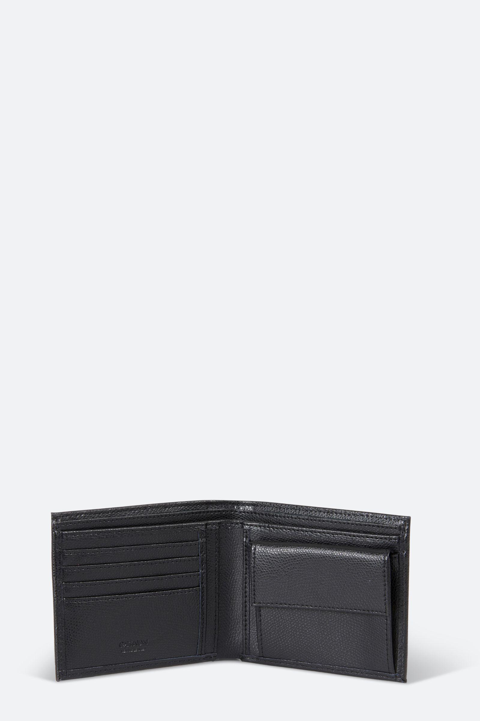 Black leather men's wallet