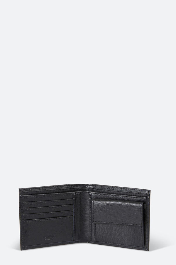Black leather men's wallet