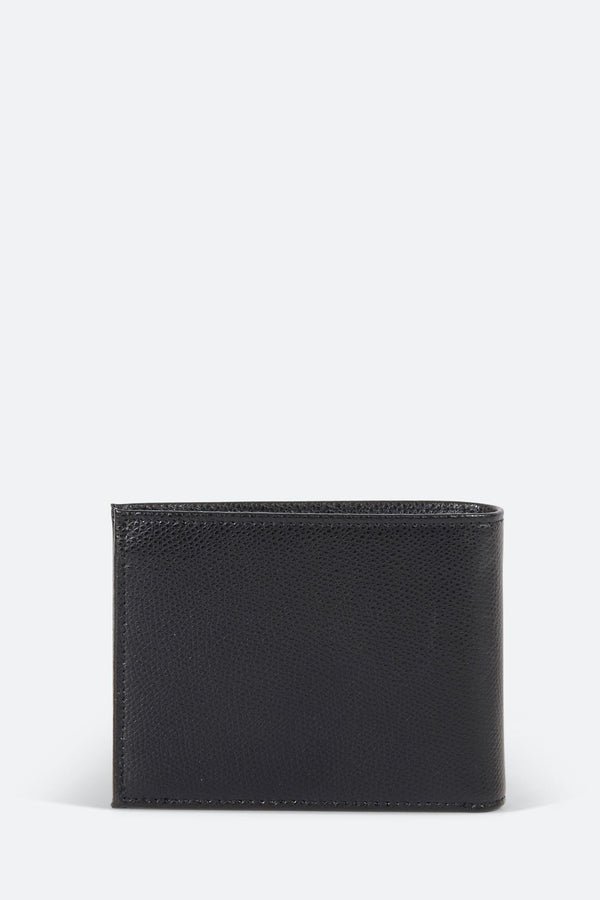 Cartera de cuero negra para hombres