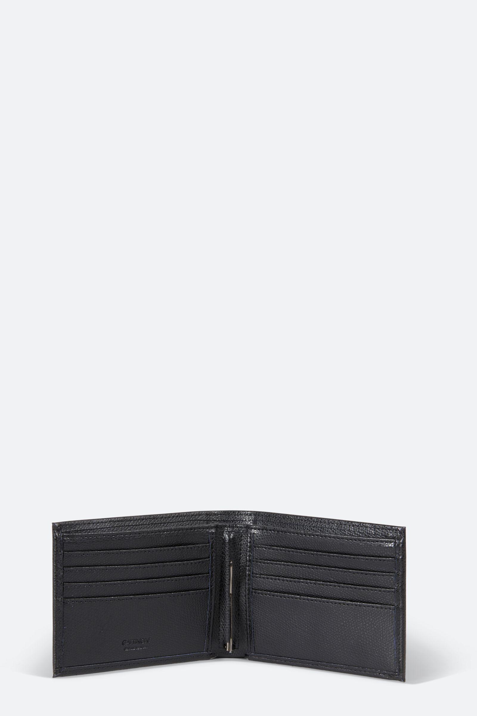 Cartera de cuero negra para hombres