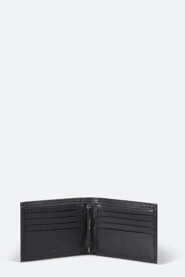 Cartera de cuero negra para hombres