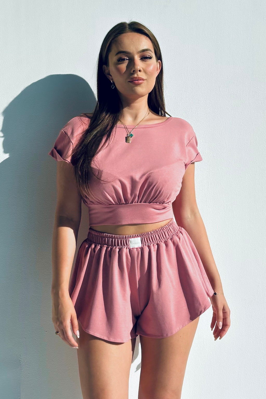 Bamboo Berry MOUSSE Shorts | Loreen Label Size: L/XL, Colour: Dusty Pink