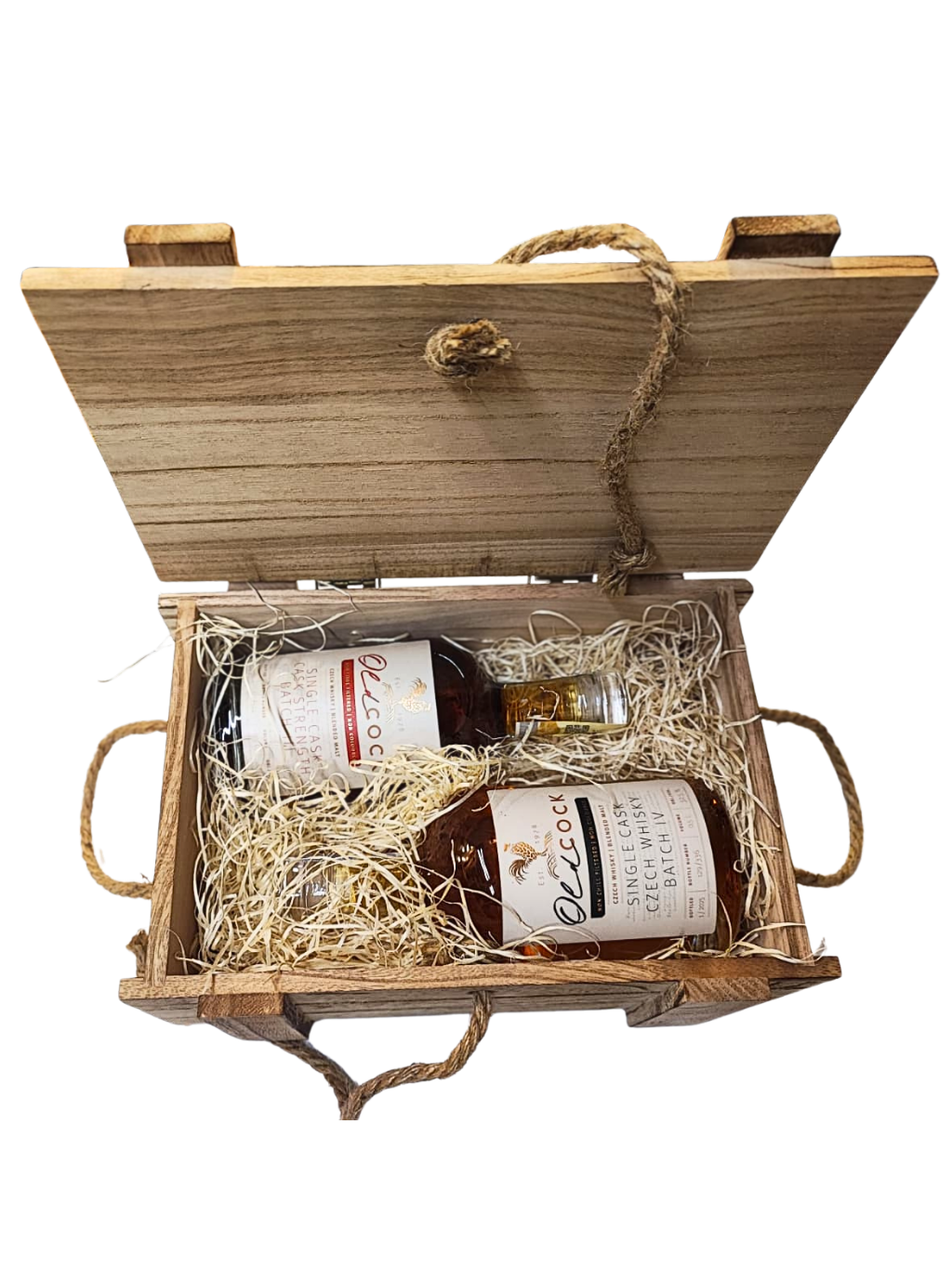 OldCOCK set in a wooden box