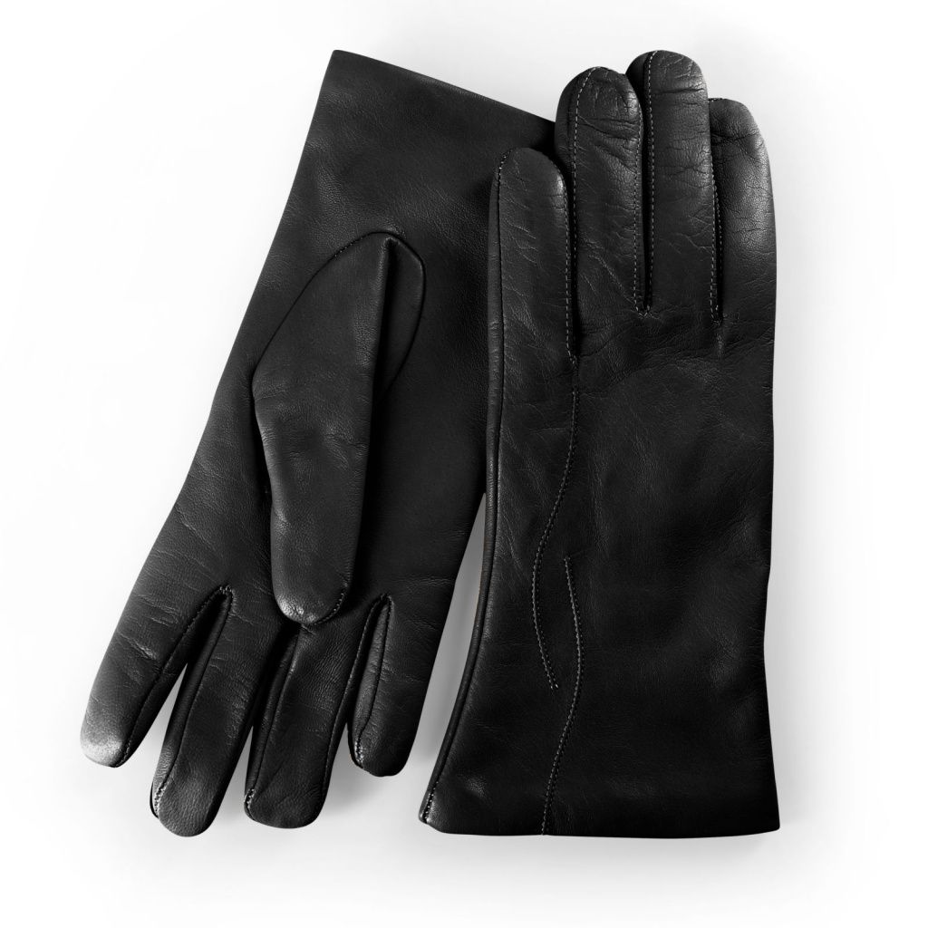 Women's Leather Gloves with Embroidery