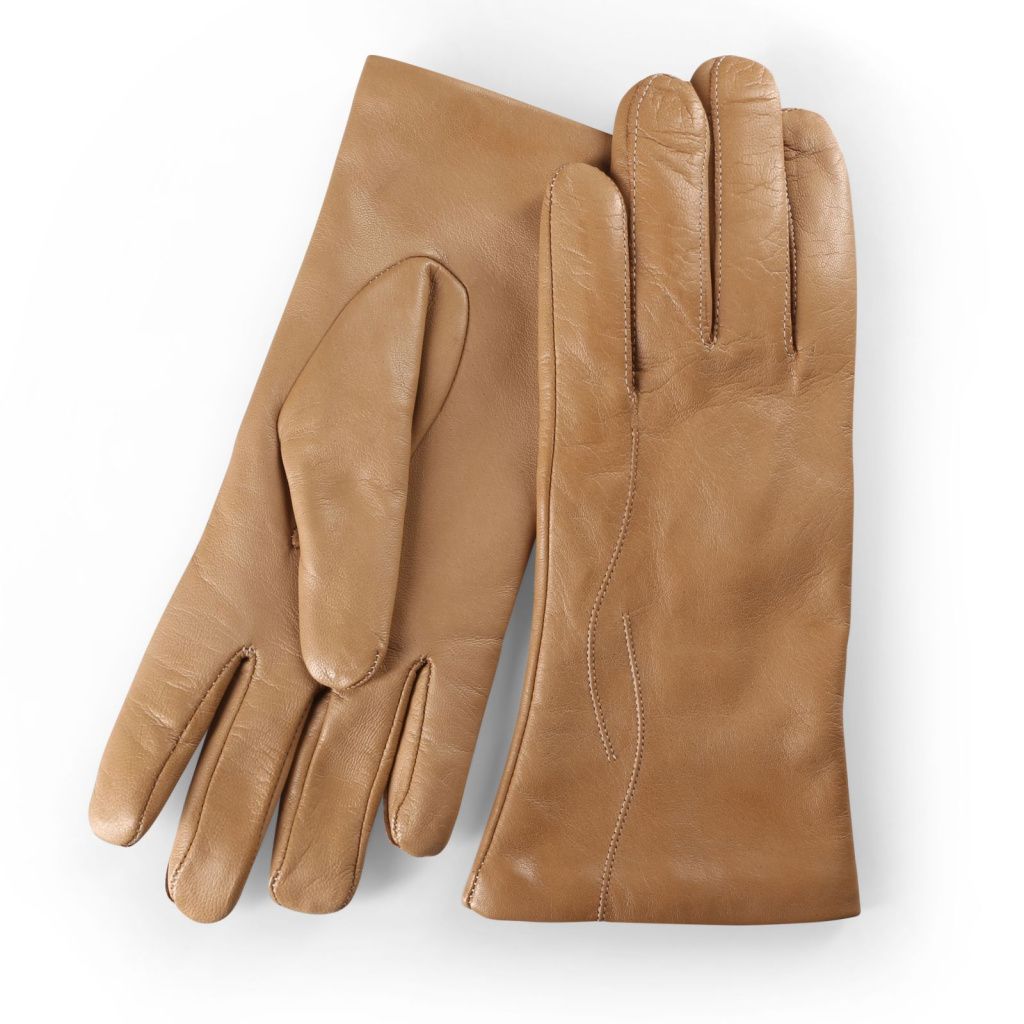 Women's Leather Gloves with Embroidery