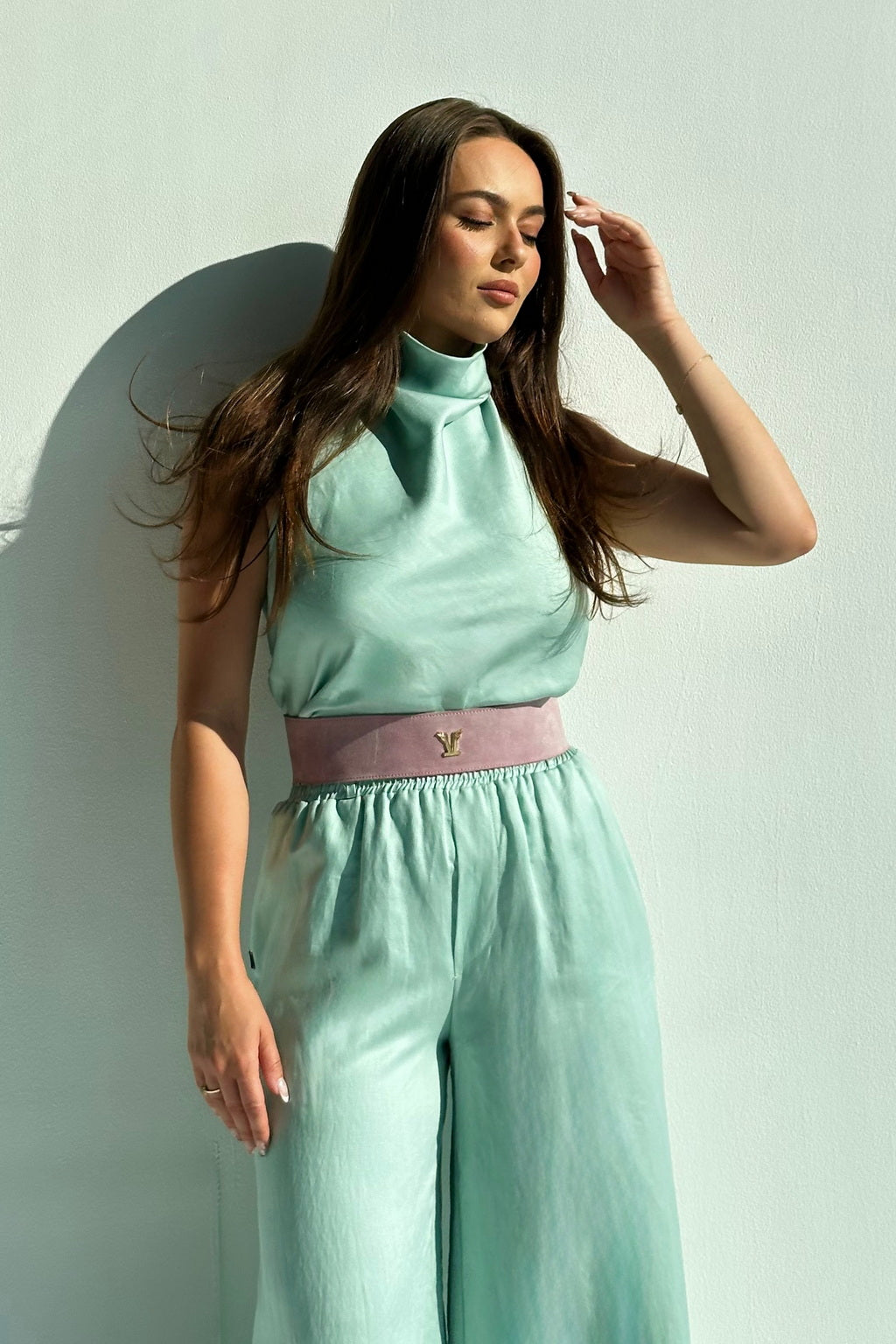 CĀVA Linen Top | Collection made of a fine blend of Linen and Tencel Size: UNI / XS - L, Colour: Mint Green