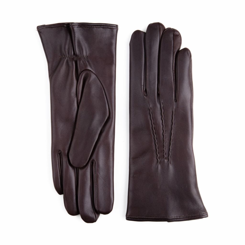 Women's Leather Gloves with Classic Hand Embroidery