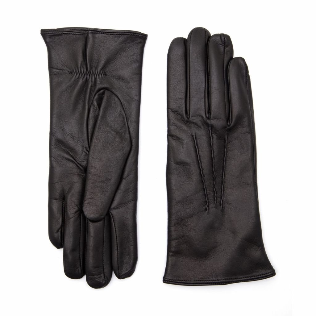Women's Leather Gloves with Classic Hand Embroidery