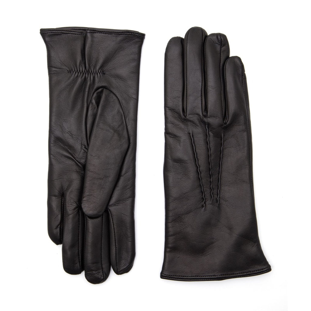 Women's Leather Gloves with Classic Hand Embroidery