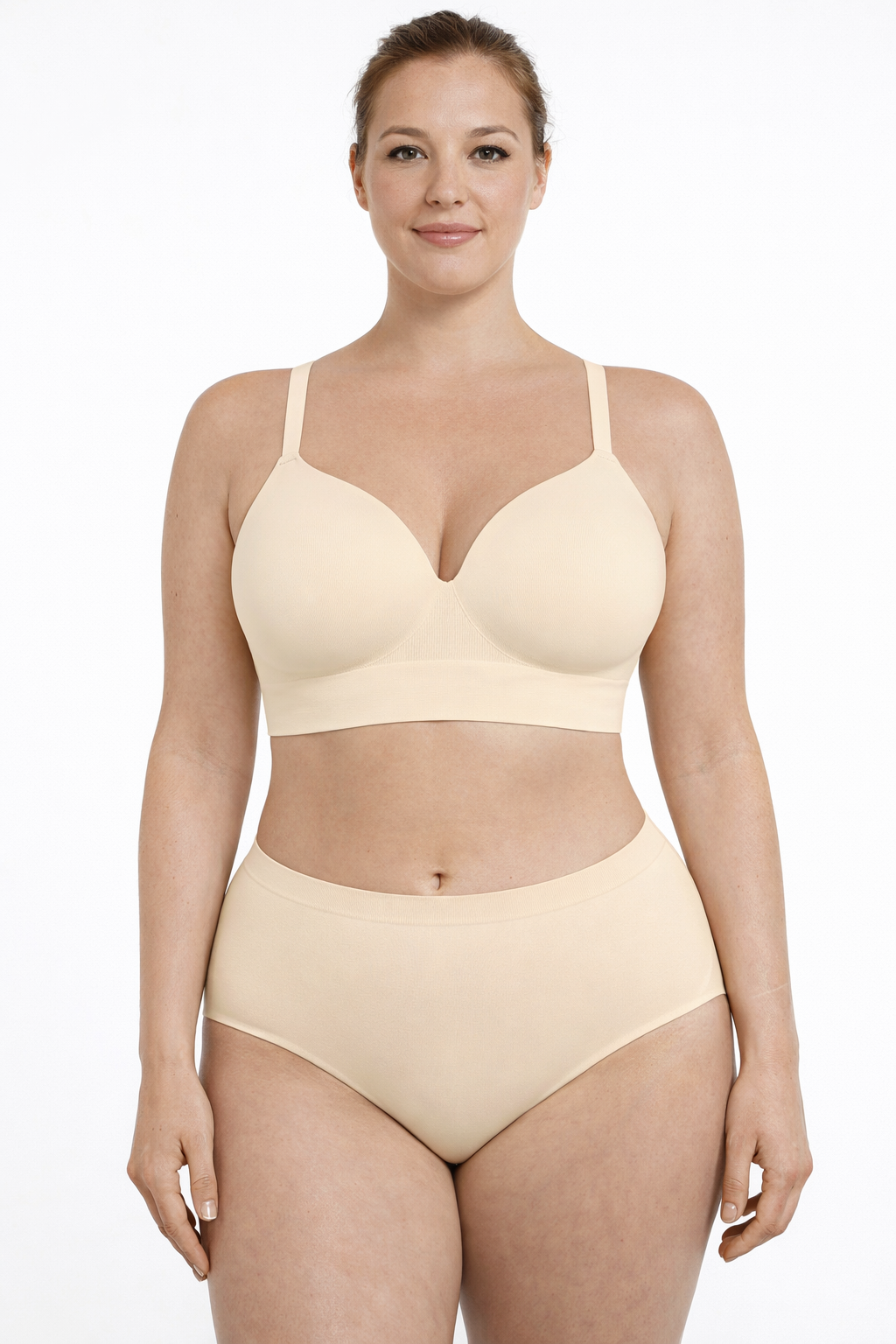 Seamless Shaping Bra Without Underwire, NUDE Size: 3XL