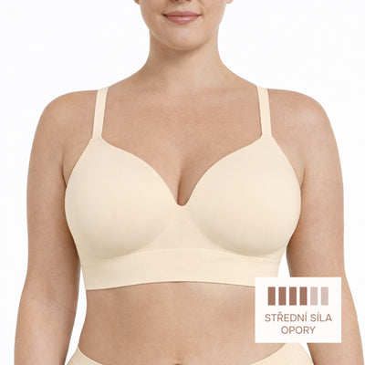 Seamless Shaping Bra Without Underwire, NUDE M
