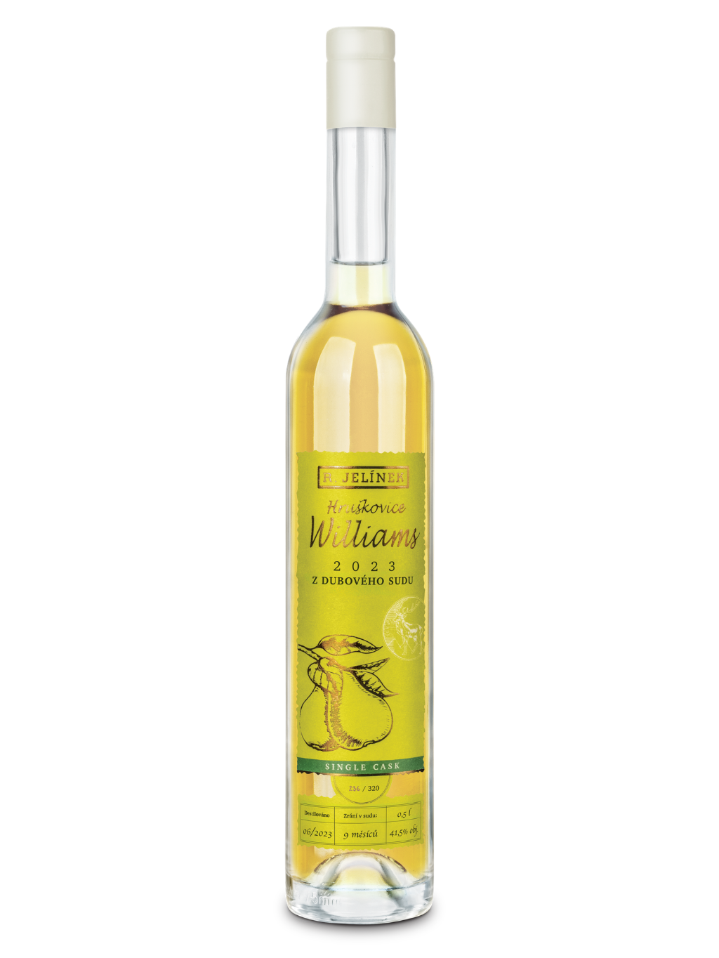 Williams Pear Brandy 2023 from French Oak Barrel 41.5% 0.5l