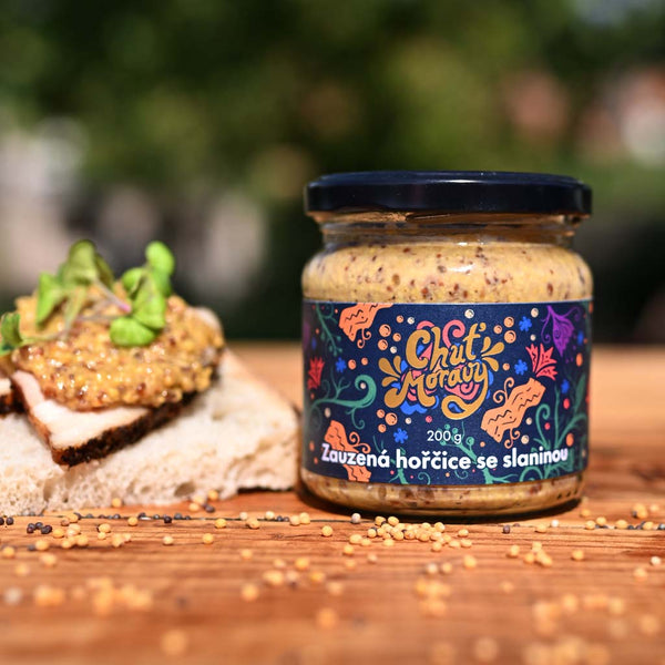Smoked mustard with bacon 200 g