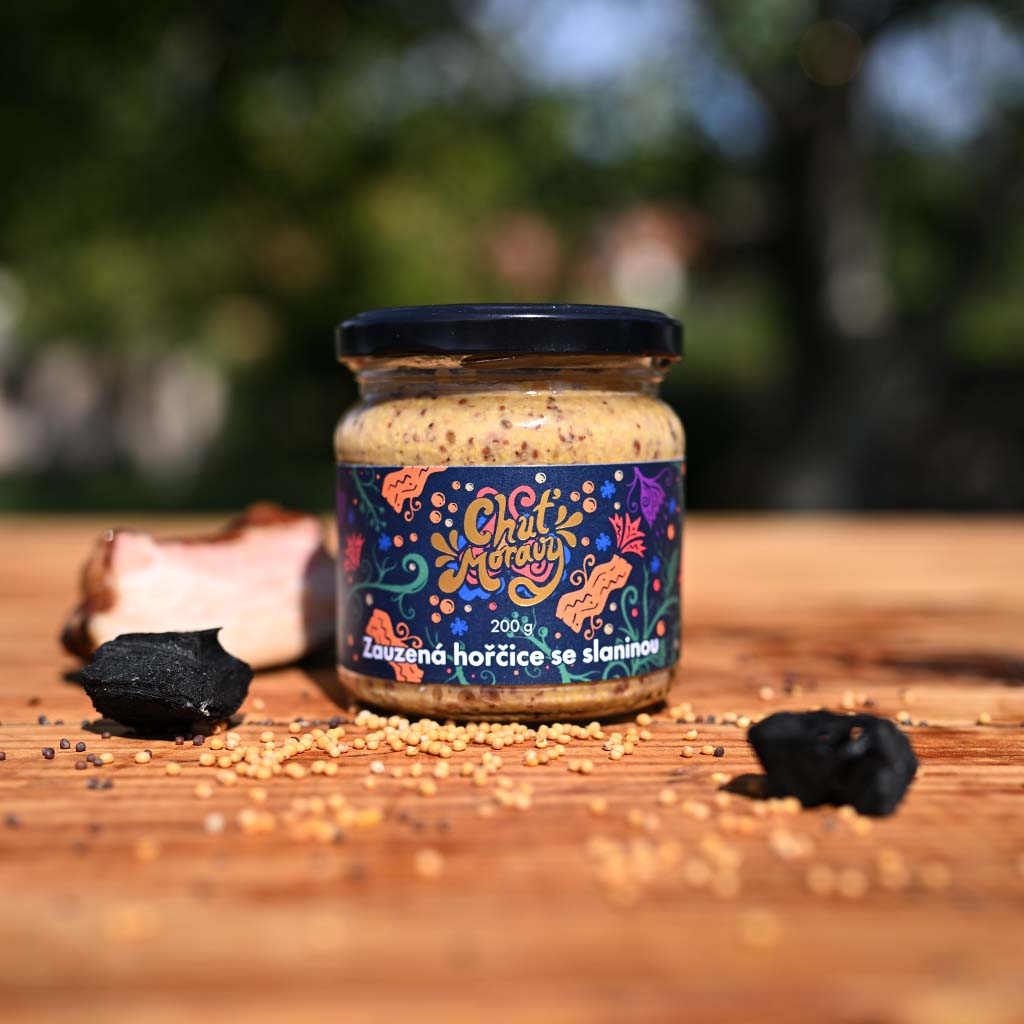 Smoked mustard with bacon 200 g
